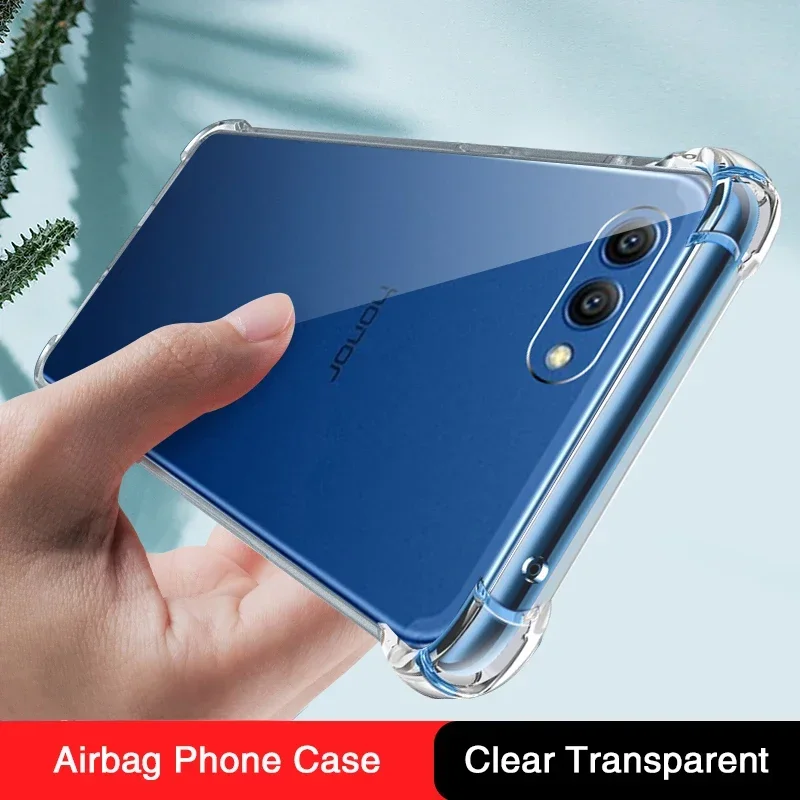 

Airbag Shockproof Silicone Phone Case for Huawei Honor View 10 View10 V10 Transparent Soft Back Covers Anti Knock Simple Housing