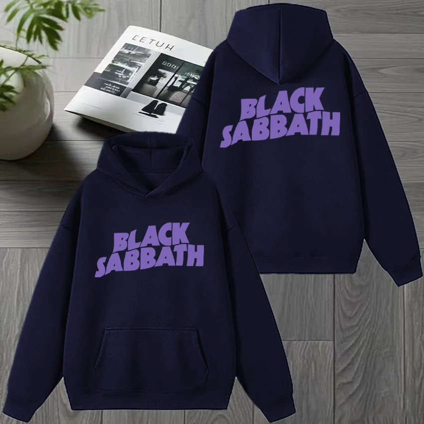 موسيقى الروك الكلاسيكية الفرقة السوداء السبت شعار مزدوج الوجهين أغطية رأس مطبوعة الرجال النساء خمر الشارع الشهير للجنسين الصوف البلوز