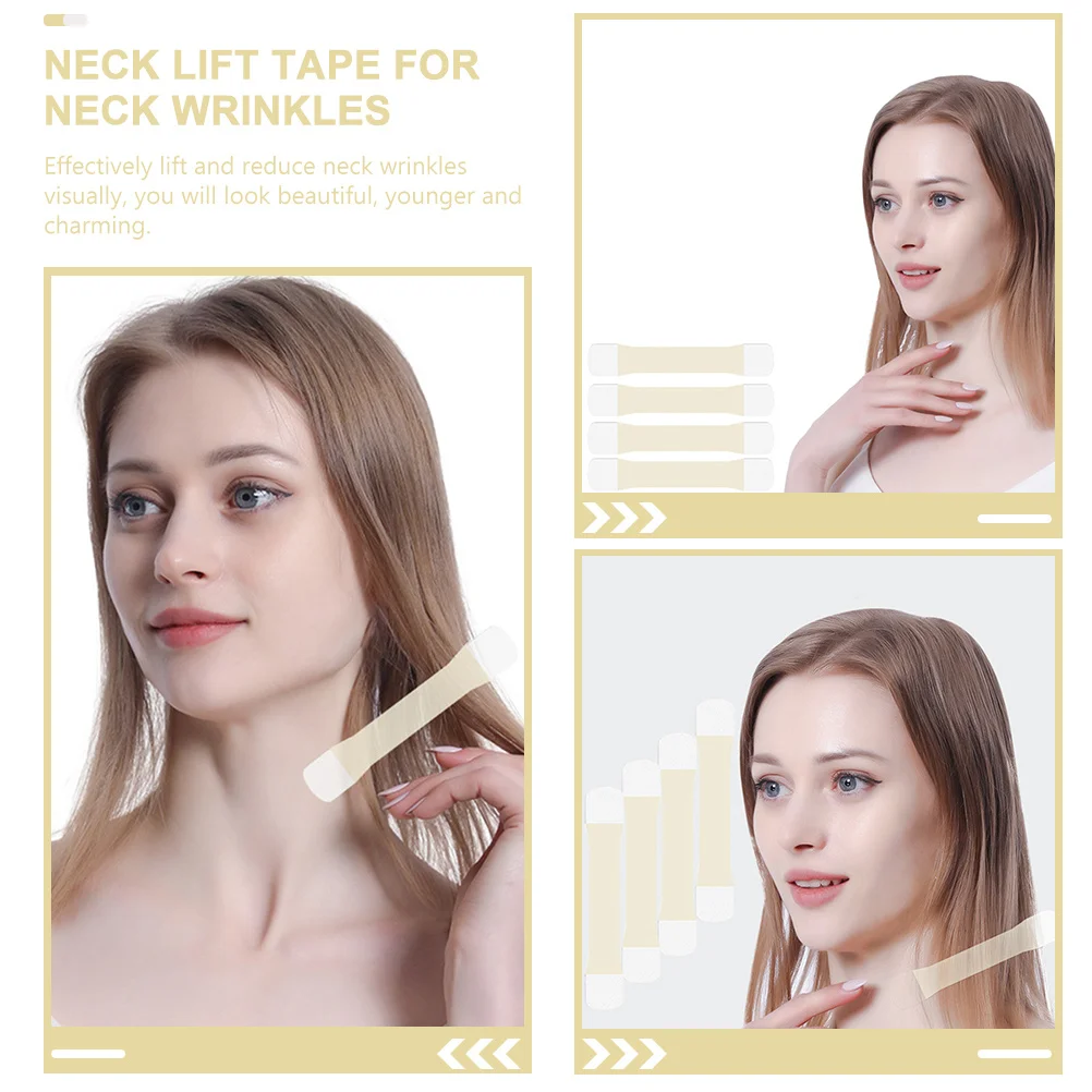 

4Pcs Neck Skin Lifting Tape Anti-Wrinkle Neck Lift Patches for Women Firming Tightening Comfortable Lightweight Design