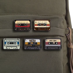 80's Tape Recording Enamel Pins Retro Best Of 1980 Mix Tape Metal Brooches Wholesale Lapel Badge Accessories Gift for Friends