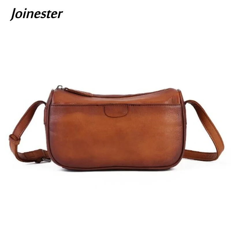 

Однотонная маленькая сумка через плечо из натуральной кожи для женщин, универсальные сумки-мессенджеры в форме подушки, женская повседневная дорожная сумка