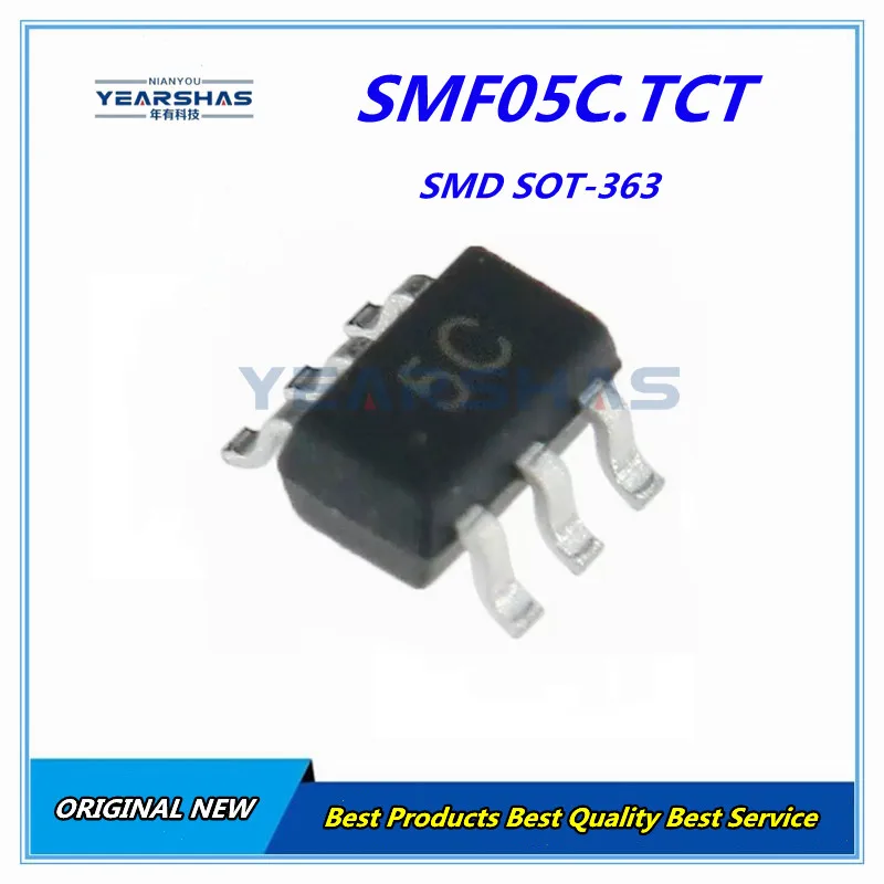 50Pcs Lot SMF05CT1G  6J SMF05CT SMF05C SOT-363 SOT SMD 5C SMF05C.TCT ESD Electrostatic Protection TVS Tube New Chipset