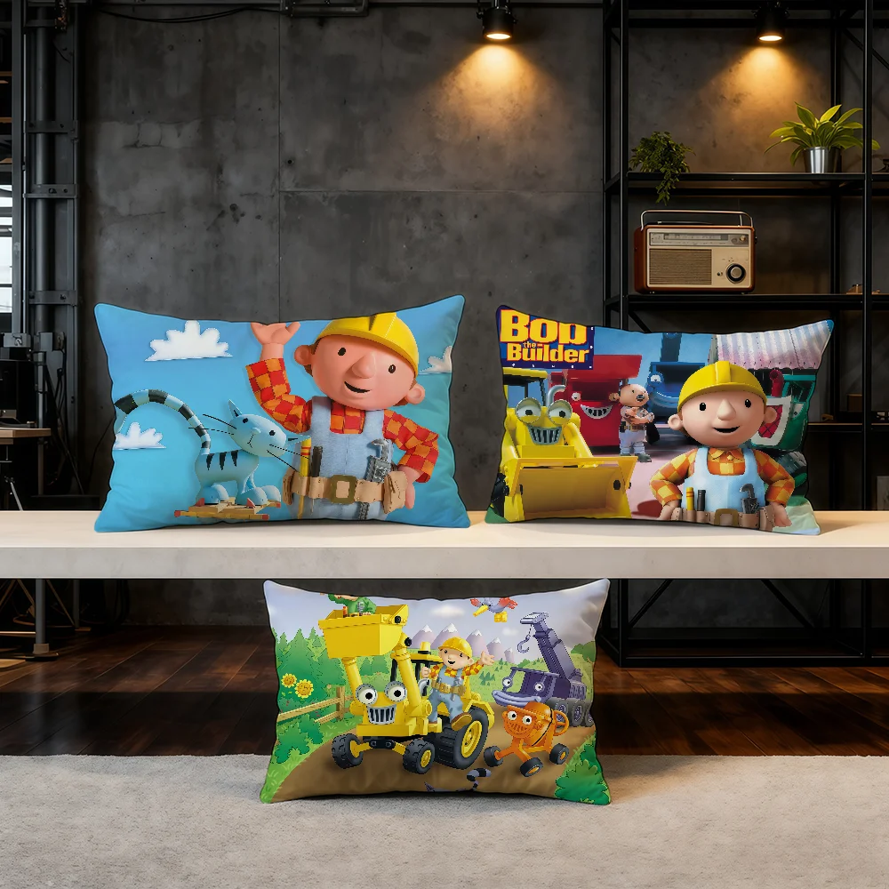 Cartoon B-Bob the B-Builder cushion cover Hit Product Home Sofa living Room Double-sided Soft Pillow Cover