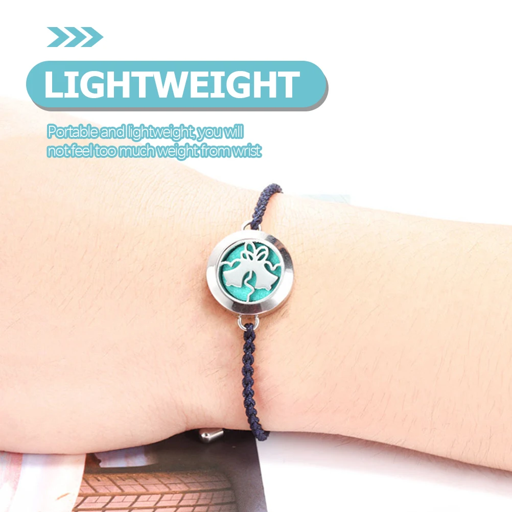 

Bracelet Aromatherapy Diffuser Durable Jewelry Wrist Adjustable Braided Women Locket Stainless Steel for