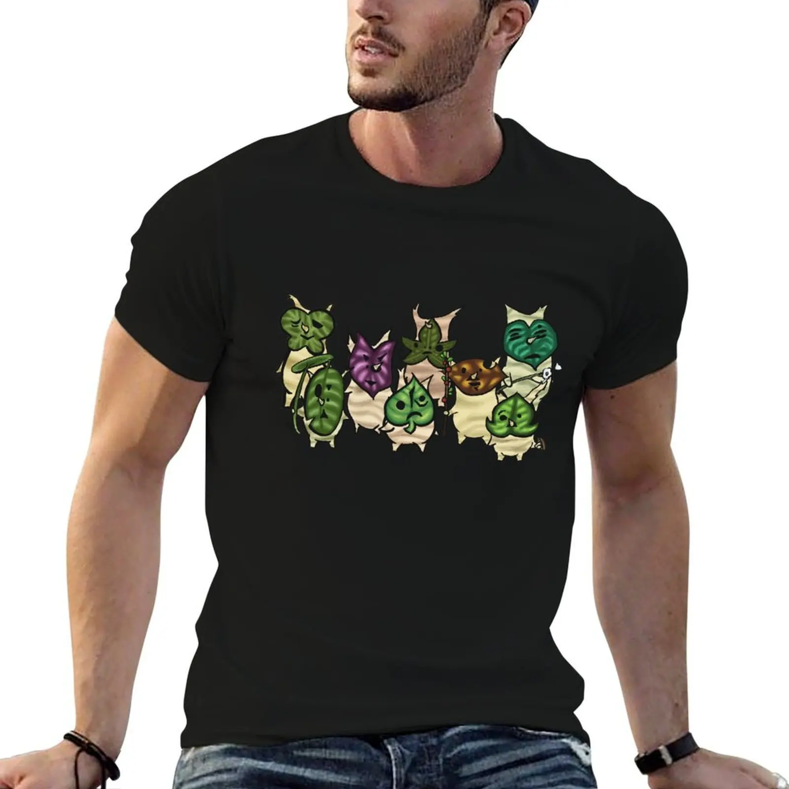 Korok Repeating Pattern (Light Green) T-Shirt t shirts designer t shirts for man graphic vintage T-Shirt