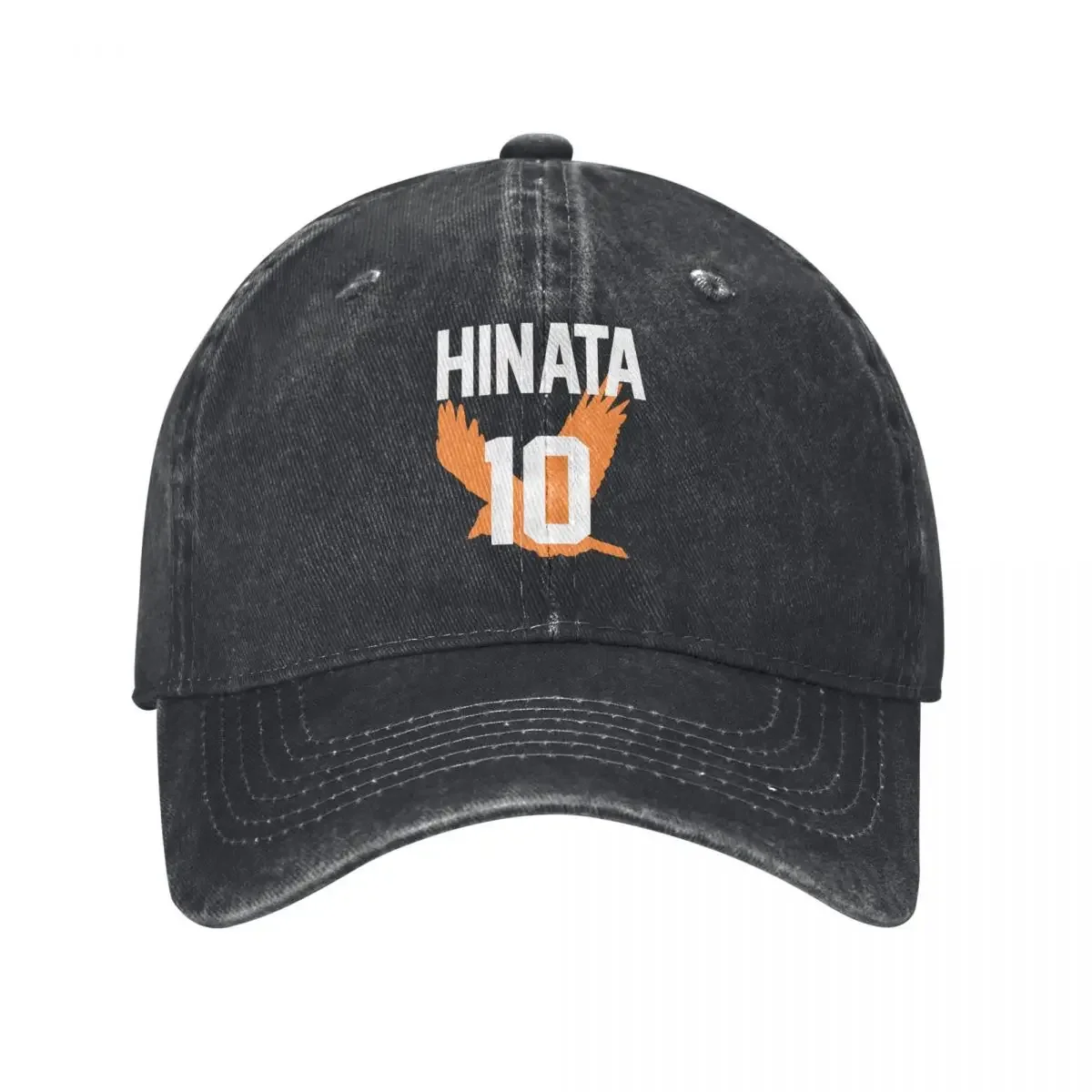 Retro Haikyuu!! Jersey Hinata Number 10 Karasuno Baseball Cap Unisex Distressed Washed Headwear Volleyball Adjustable Hats Cap