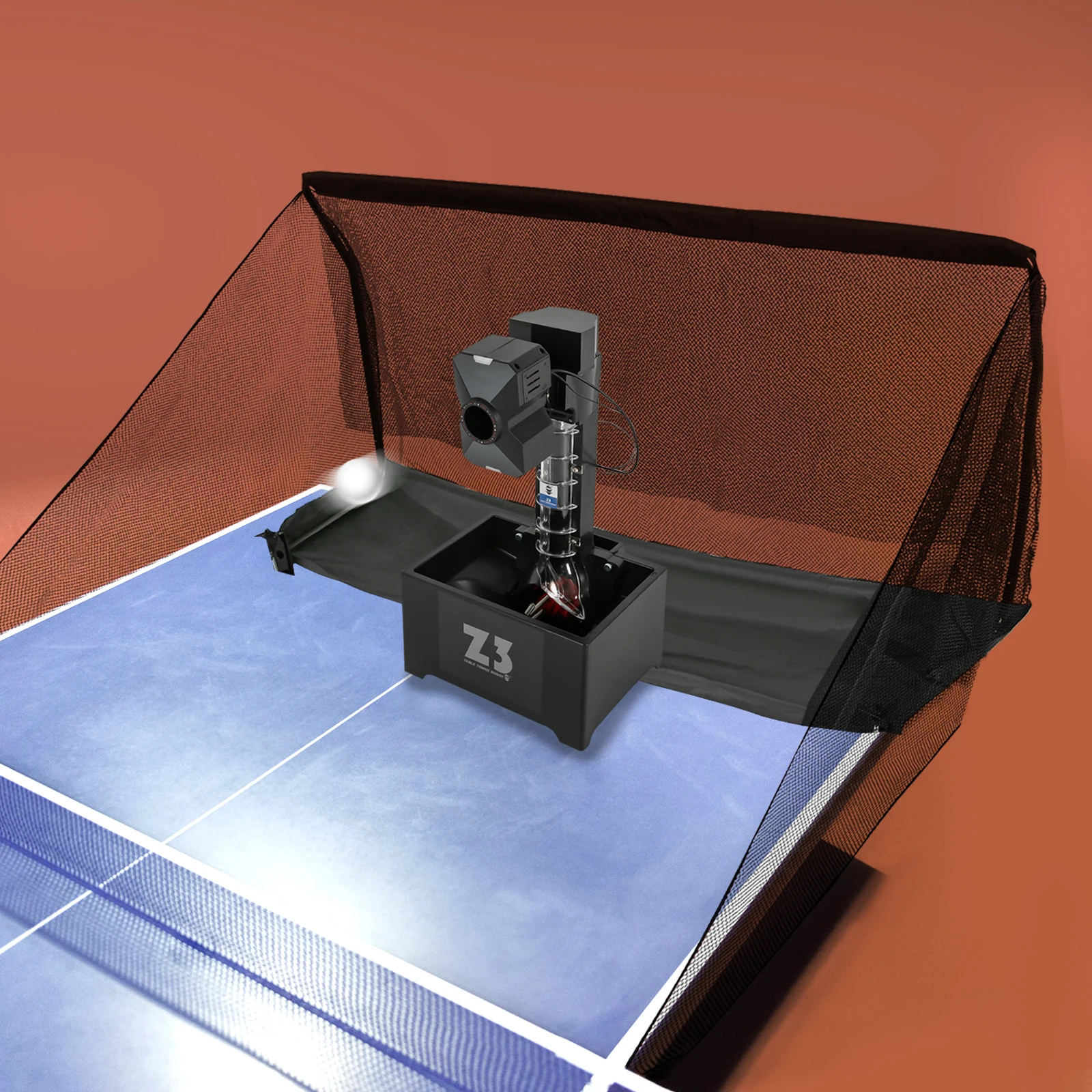 روبوت تنس الطاولة آلة بينج بونج القياسية للاتحاد الأوروبي/الولايات المتحدة مع شبكة و100 كرة لاسلكية للتحكم عن بعد آلة تنس الطاولة الأوتوماتيكية #4