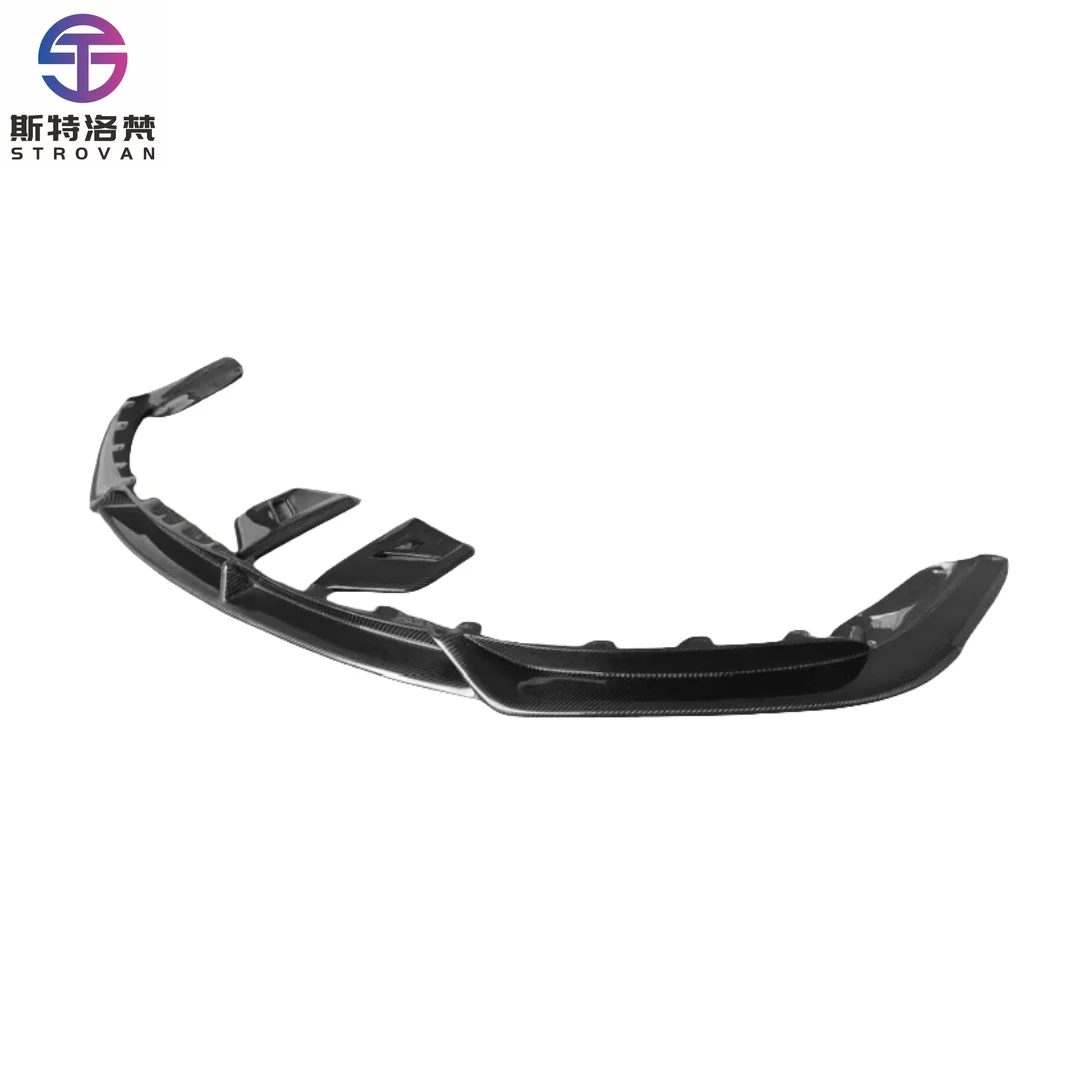 STLF Suitable for Porsches 911 992 Front Bumper Carbon Fiber X-shaped Lip Reinforcement Performance Component