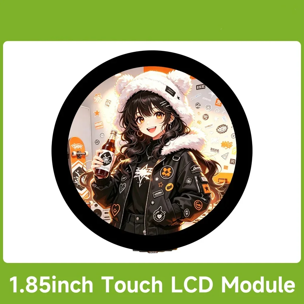 Waveshare 1.85inch Touch LCD Display Module, 360 × 360 Resolution, 262K Color, QSPI And I2C Communication, Built-in ST77916