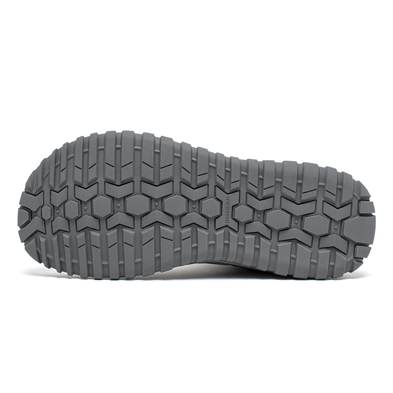 أحذية HOBIBEAR بمقدمة واسعة للمشي لمسافات طويلة للجنسين أحذية رياضية خارجية غير قابلة للانزلاق من الجلد الصناعي برباط للمشي #6