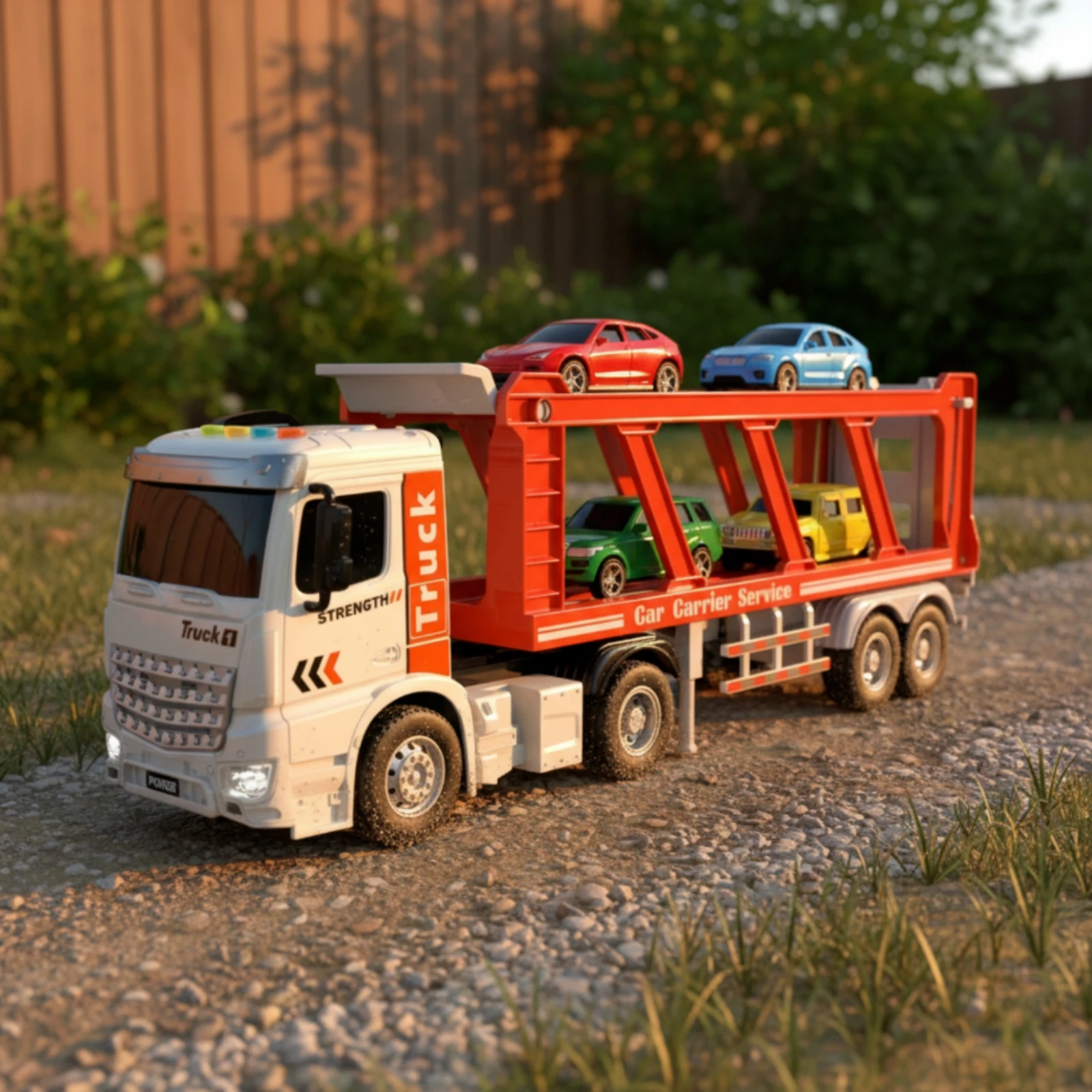Kids Toys 3 Year Old - Double-Deck Car Hauler Light and Sound