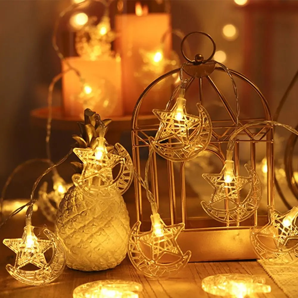 Lâmpada led quente com lua e castelo design para eid ramadan mubarak ramadan