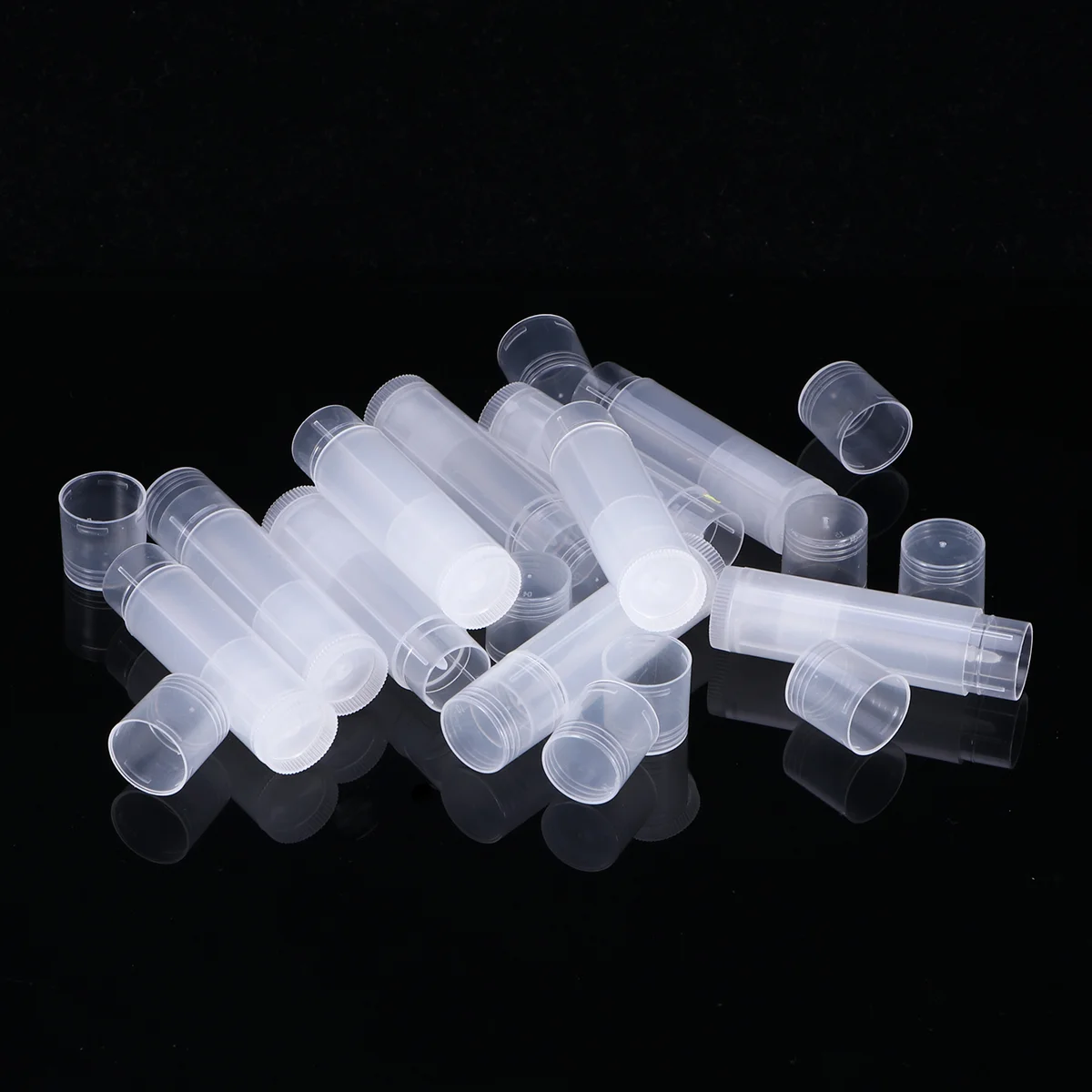 25 Pcs Clear Lip Gloss Balm Tube with Caps Miss Container Tubes Empty Containers