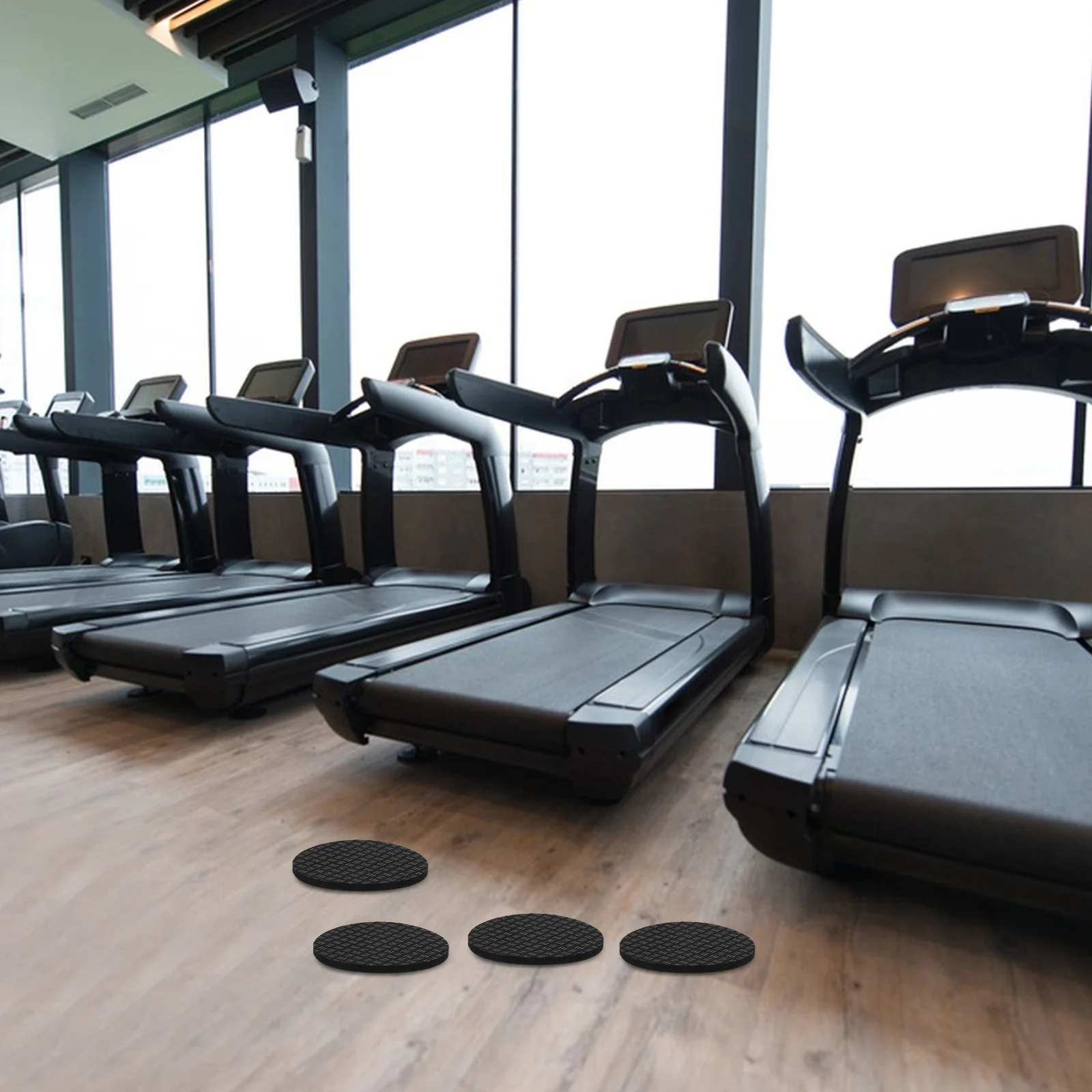 

6Pcs Shock Absorbing Treadmill Mats Noise Reduction Thick Non Slip Soundproof Floor Protector Fitness Equipment Mat Pads