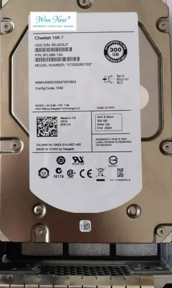 For   300GB SAS 3.5 inch 15K 0F617N ST3300657SS F617N