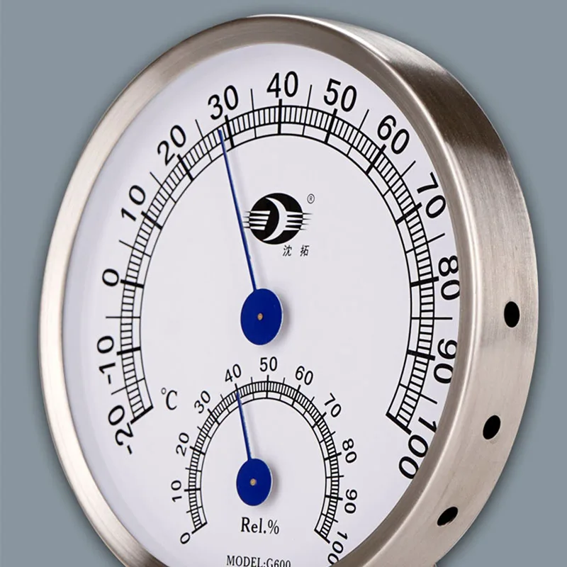 

Thermohygrometer Grill High Temperature Sweat Steam Room Stainless Steel Thermometer Dry Hygrometer Industrial Greenhouses