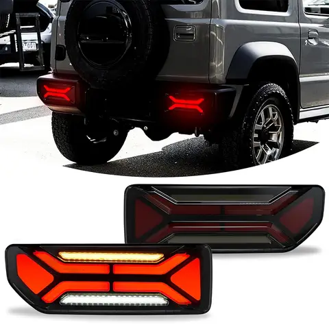 Full LED Tail Lights for Suzuki Jimny 2019-2024 Startup Animation Taillight Dynamic Turn Signal Lights Reverse Brake Light