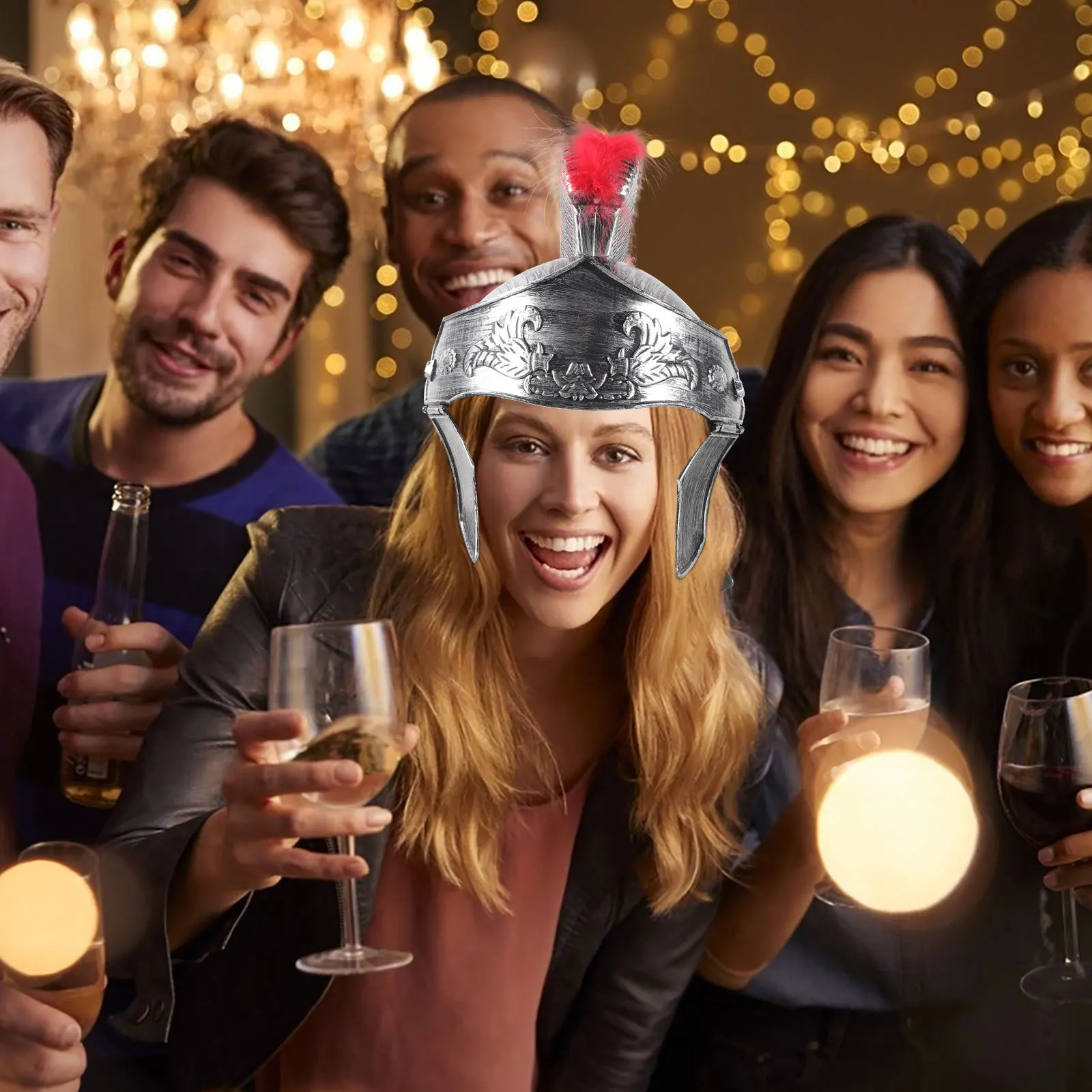 Sombrero de guerrero, sombrero de soldado, disfraz de Cosplay, soldado romano, adulto, negro, Edad Media, hombres y mujeres
