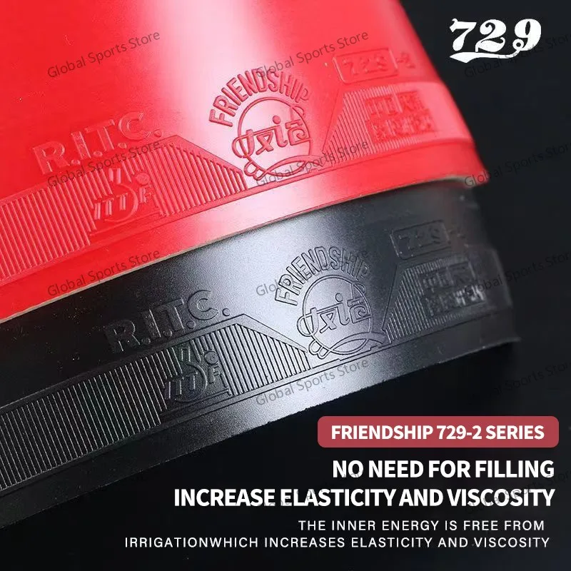 Originale 729 Friendship CROSS / Nuovo 729-2 Gomma da ping pong (attacco + anello) Pips-in con spugna in gomma per racchetta Fast Break