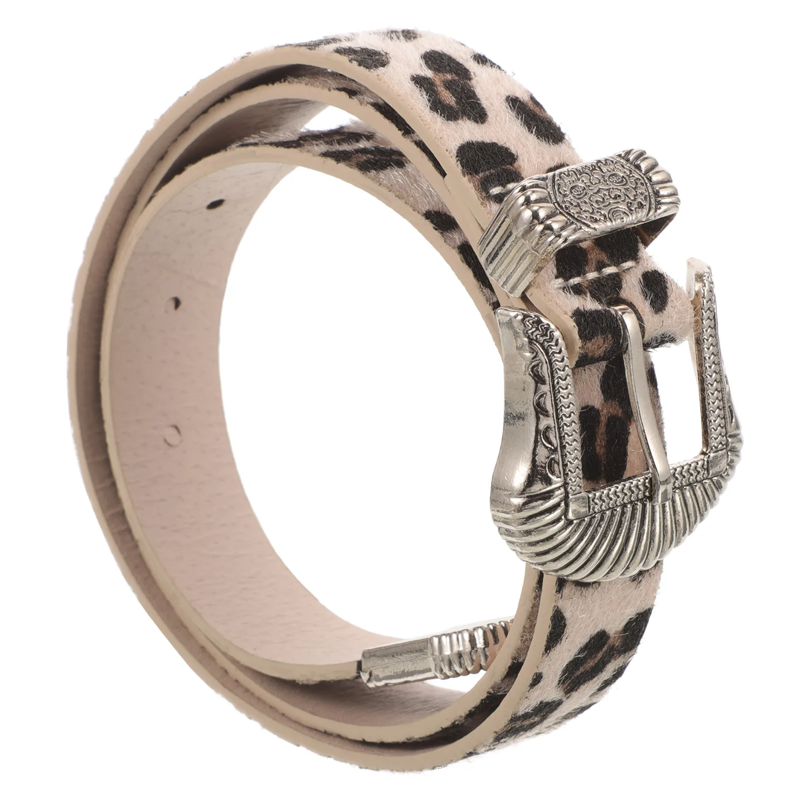 

Retro Leopard Print Belt Women Belts Fashion Western Dress Waist Belt for Jeans Vintage Style Decorative Practical