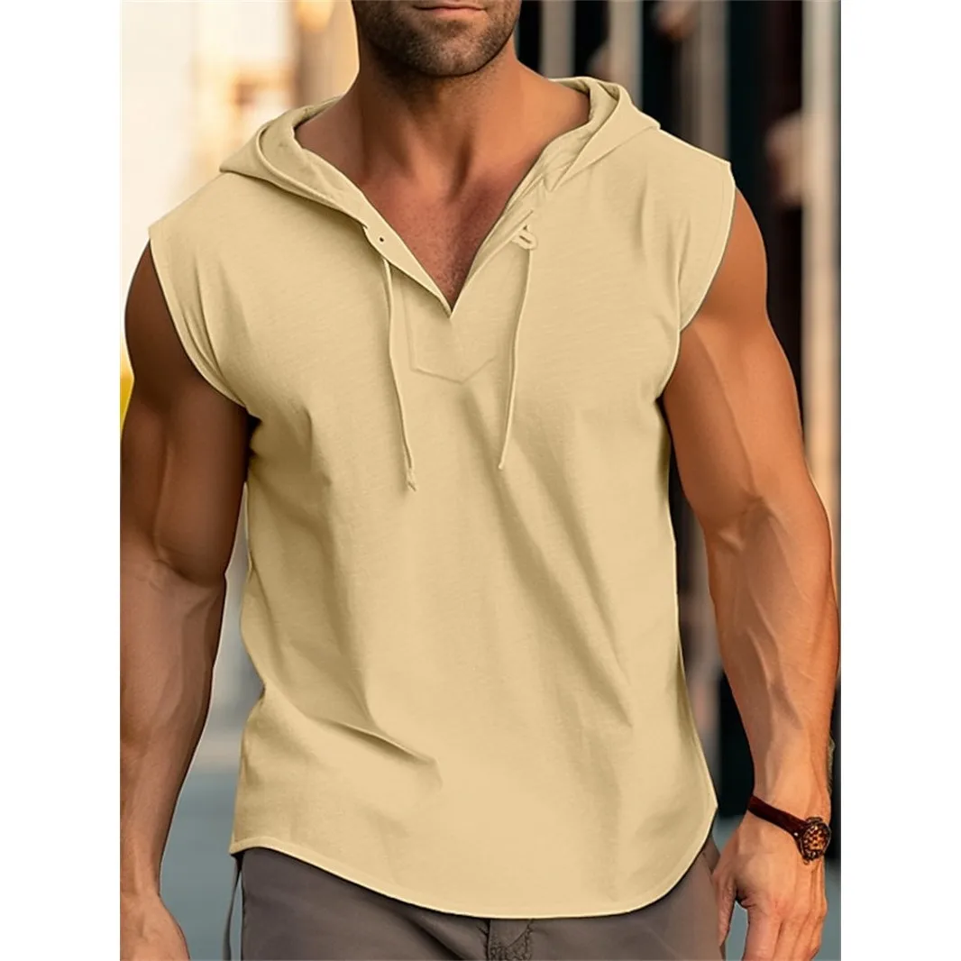 Men's Slim Fit Sports Drawstring Vest 2025 eBay Exclusive Youth Trend Spring Collection Unbranded Knittedwear