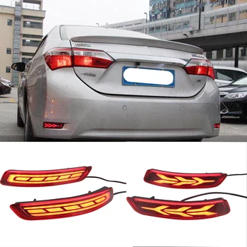 For Toyota Corolla Corolla 2014 2015 2016 2017 2018 Car LED Rear Fog Lamp Bumper Light Brake Light Dynamic Turn Signal Reflector