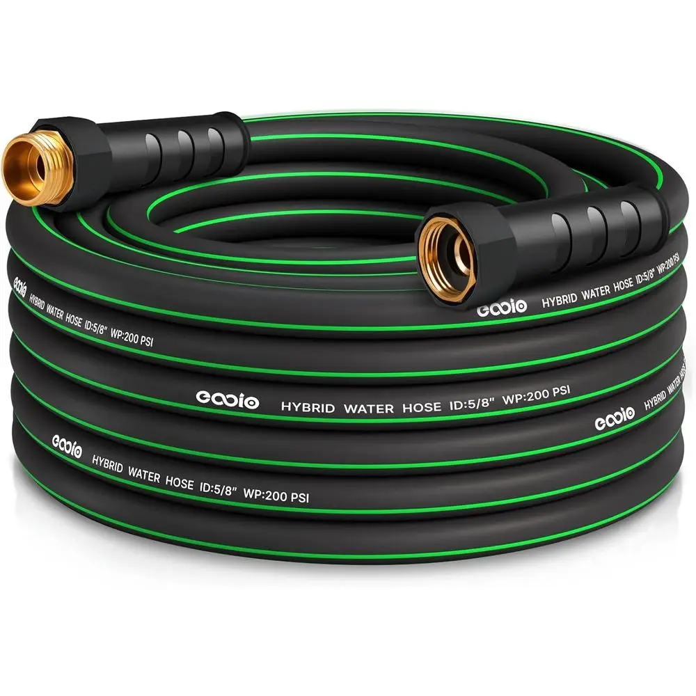 Durable 25ft Flexible Water Hose, Kink-Free, Lightweight, Leak-Proof with Male to Female Connections