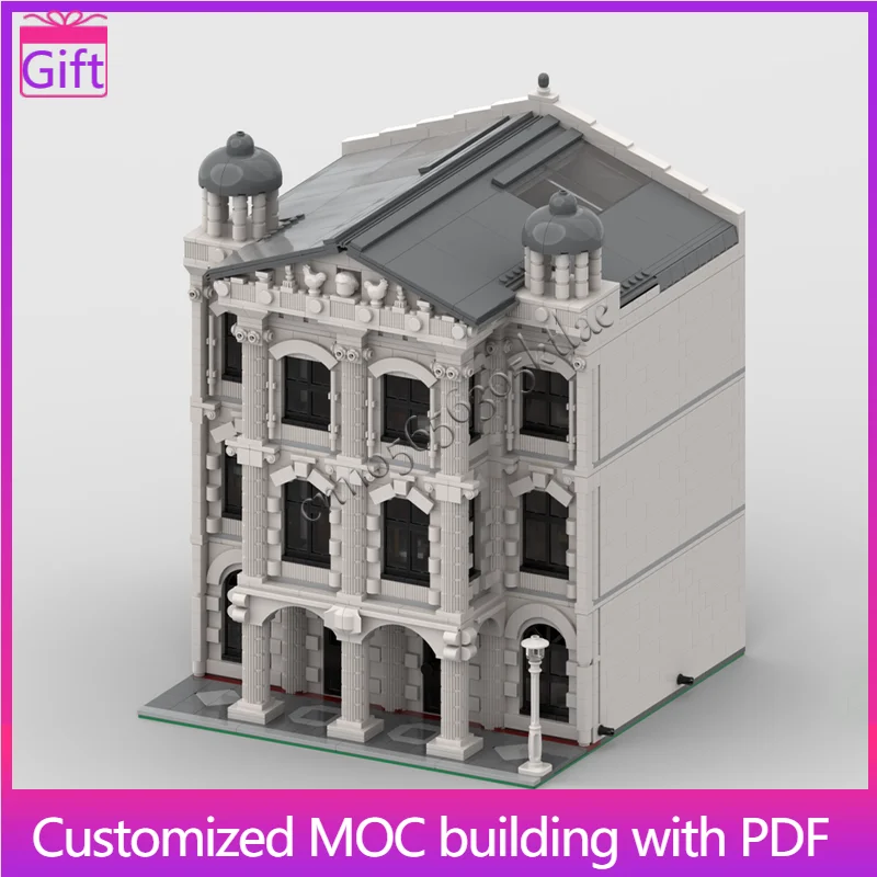 3582 Moc シティアーキテクチャシリーズクラシックホワイトビルディングブロック DIY セット組立ビルディングブロックおもちゃ子供のクリスマスギフト