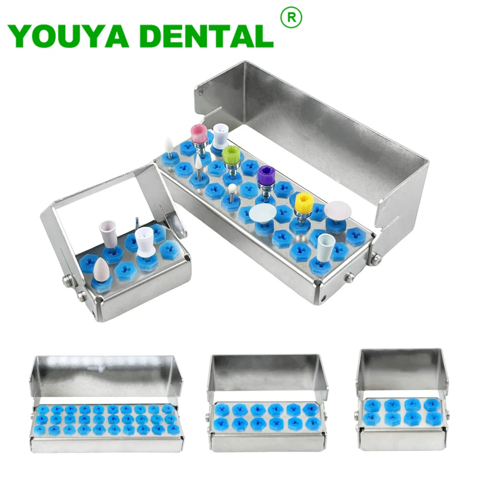 

8/12/30 Holes Dental Autoclave Sterilizer Case Endo File Disinfection Storage Box Dentistry Diamond Burs Drill Block Organizer