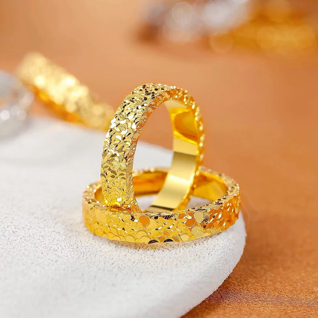 

Женское кольцо Bling Ice-Crack из 24-каратного золота AU999 — ослепительный ледяной блеск, яркое кольцо для лица, женский стиль из 24-каратного золота