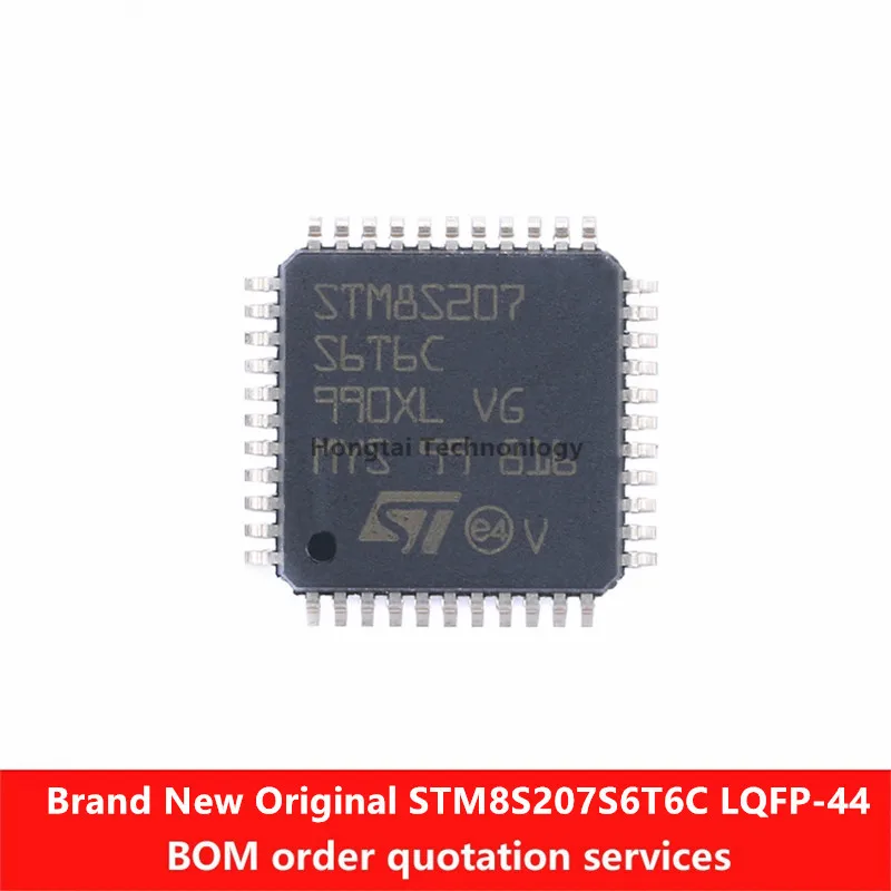 New Original STM8S207S6T6C LQFP-44 24MHz/32KB Flash/8-bit Microcontroller-MCU