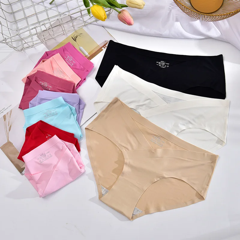 Ice Silk Pregnant Panties Summer Soft Women seamless Elastic Briefs Underpant Breathable translucent Cozy quick-drying Underwear