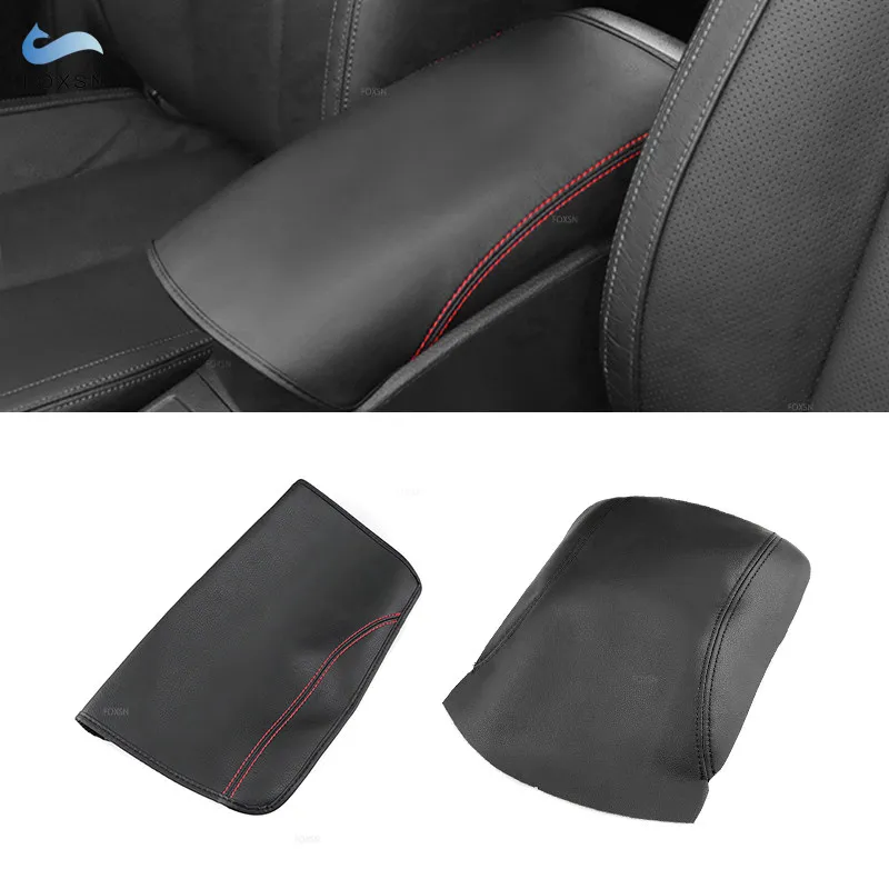 Car Accessories Center Control Armrest Box Cover Microfiber Leather For Nissan X-Trail Rogue 2014 2015 2016 2017 2018 2019 2020