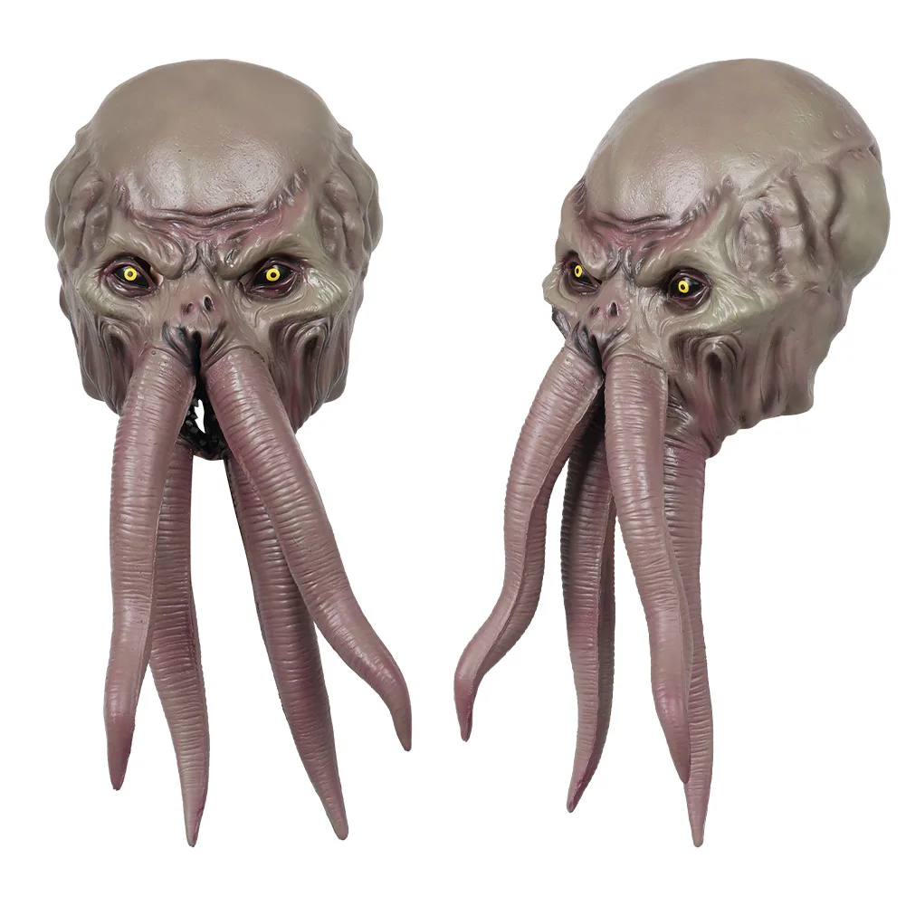 Baldur Cos Gate illithids Mind Flayer máscara Cosplay máscaras de látex casco mascarada fiesta de Halloween accesorios para adultos hombres mujeres