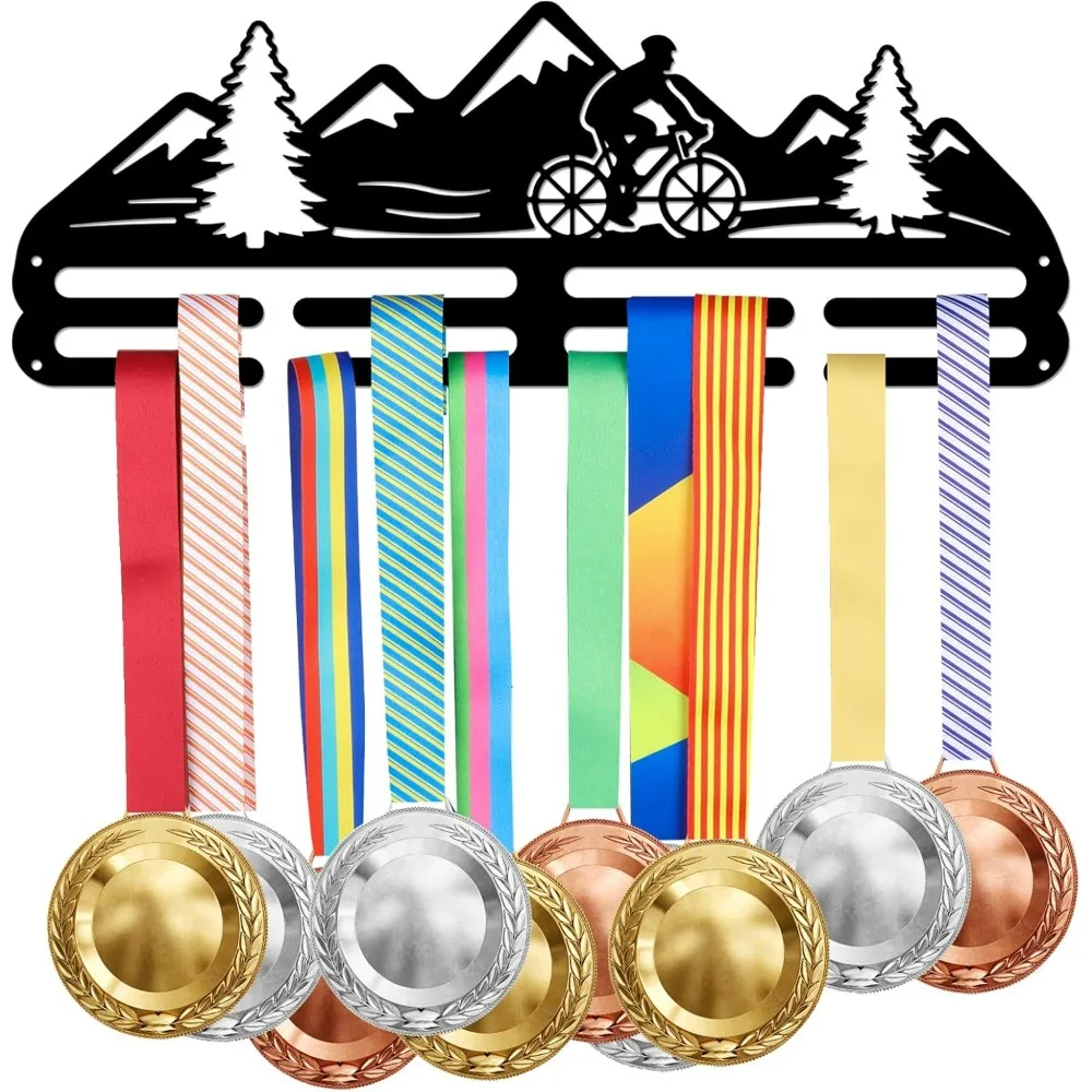 Mountain Cycing Medal Hanger Holder Display Track & Field Sports Medals Display Rack for 40+ Medals Wall Mount Award Display