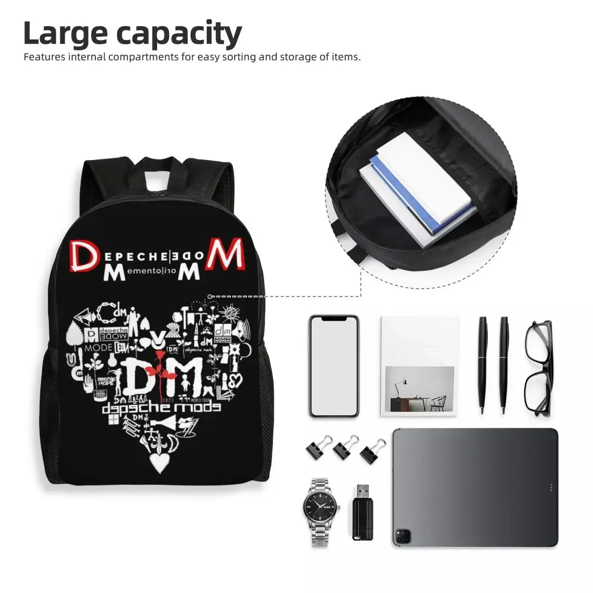 Custom Depeche Cool Mode Electronic Rock Laptop Backpack Men Women Casual Bookbag for School College Student Bags