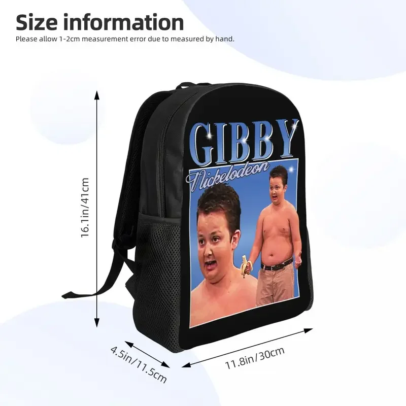 Funny Gibby Meme Icarly Backpacks for Girls Boys TV Show Noah Munck School College Travel Bags Women Men Bookbag 15 Inch Laptop