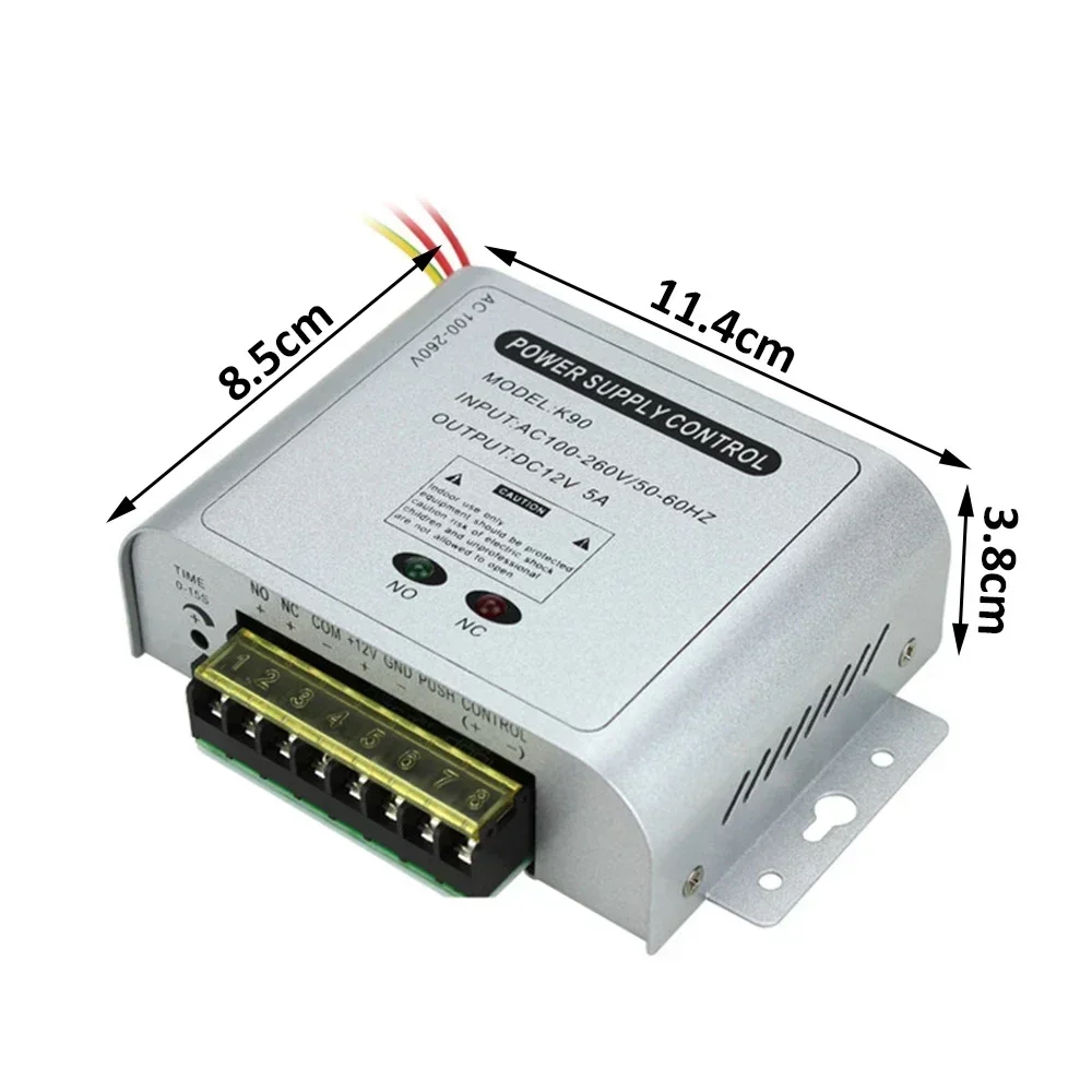 

Apartment Home Power Supply Control DC 12V Door Access Control System Switch 5A AC 90~260V for Electric Lock EXIT Button