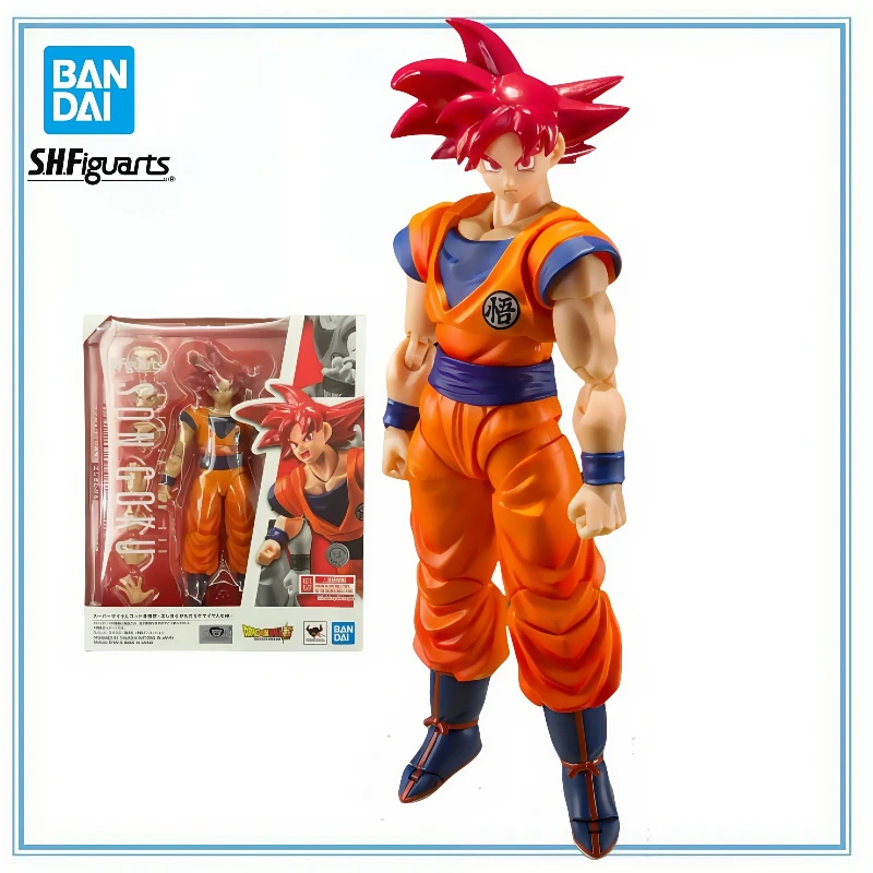 

BANDAI в наличии Оригинальный Dragon Ball Super -Son Goku SSJ God - Saiyan God, вставной со светом Righteous Hearts Garage Kit