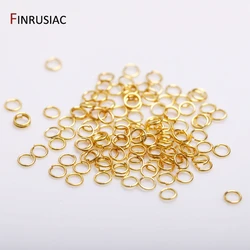 200pcs/lot 3mm 18K Gold Plated Stainless Steel Jump Rings Connections Rings DIY Jewelry Making Supplies Accessories Wholesale
