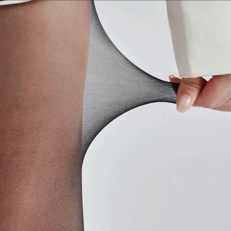 Damen Schwarze Strümpfe mit Linienmuster, Ultradünne Anti-Haken-Strumpfhose, Schlankmachende Optik, Sexy Sonnenschutz Transparente Damenstrumpfhose – Detail 1