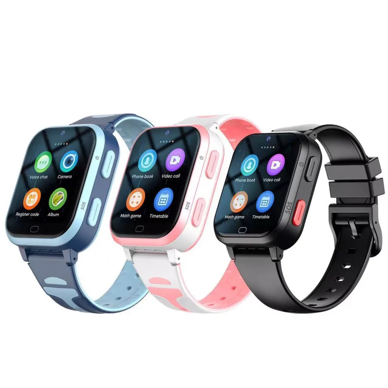 4G Kids Watch GPS Andriod8.1 Smartwatch Sim Card Children Smart Watches SOS Camera Video Call Large Square Screen Global Version