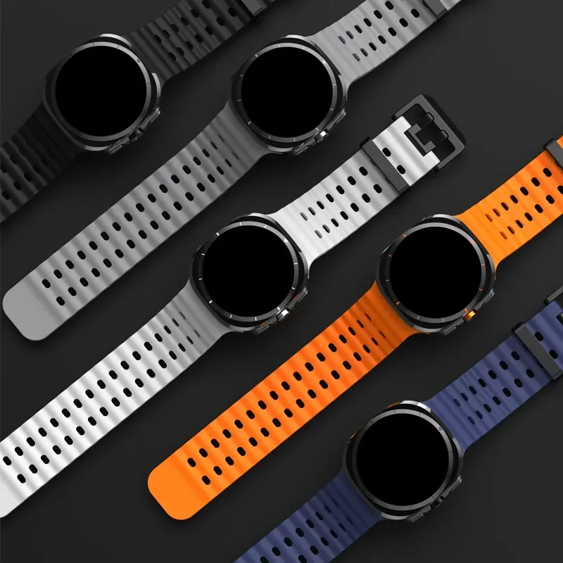 

Оригинальный ремешок для часов Samsung Galaxy Watch Ultra 47 мм, аксессуары, морской силиконовый спортивный браслет Correa Galaxy watch 7 Ultra Band