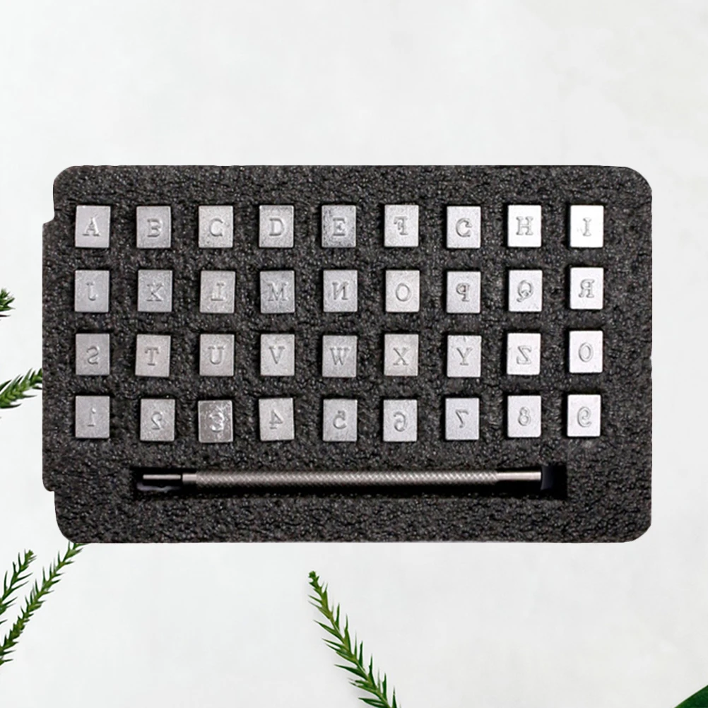 

36 шт., 4 мм, набор инструментов для резьбы, углеродистая сталь, буквы, номер, штамп, штампы для маркировки логотипа, ремесло, гравировка с коробкой для хранения