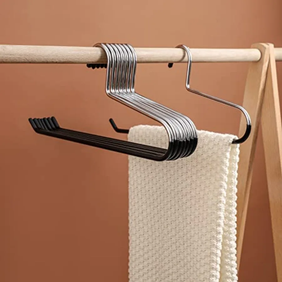 

Сверхширокие вешалки для штор и одеял, сверхпрочные, черные, с виниловым покрытием, нескользящие — выдерживают до 40 фунтов — отлично подходят для одеял и пледов.