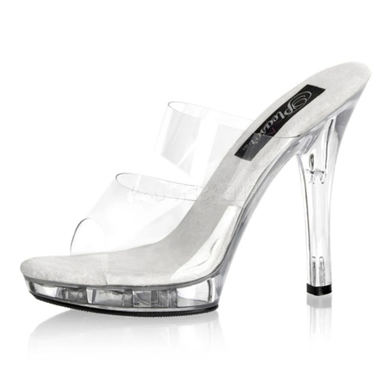 

Черные женские тапочки на толстой платформе на высоком каблуке, пикантная обувь для ночного клуба, свадебной вечеринки, танцевальная обувь на каблуке 13 см, пикантная женская обувь