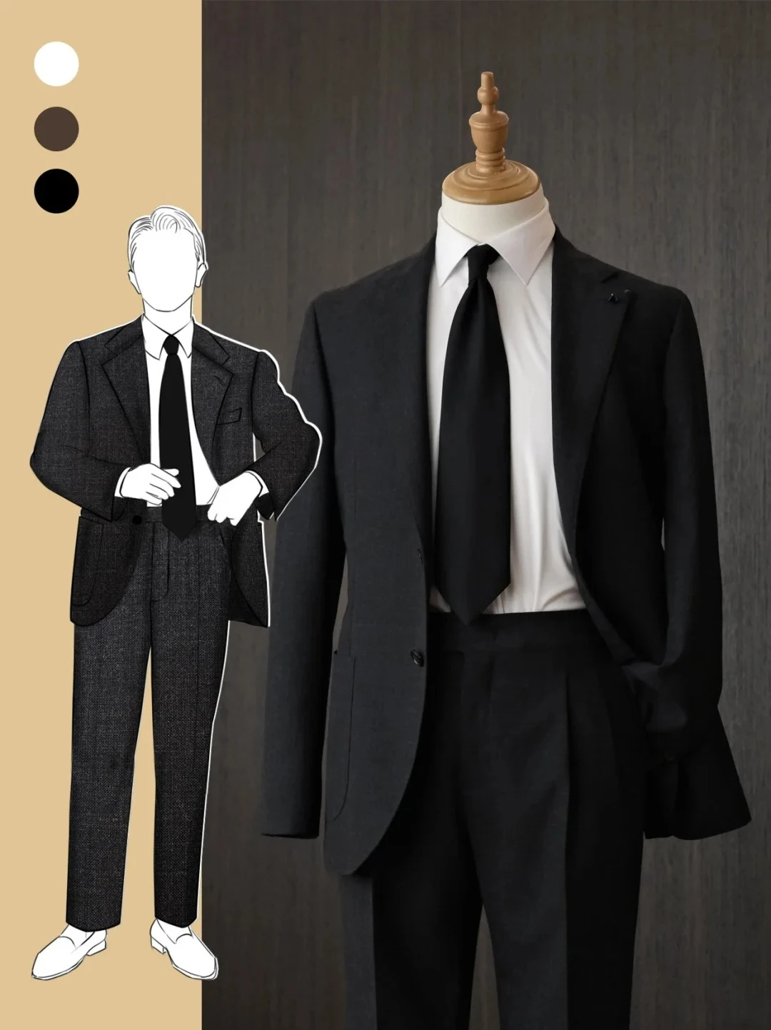 

Black Suit for Men Business Formal Workwear Casual Jacket Suitable for Banquets, Parties Weddings Men's Custom Tailored Clothing