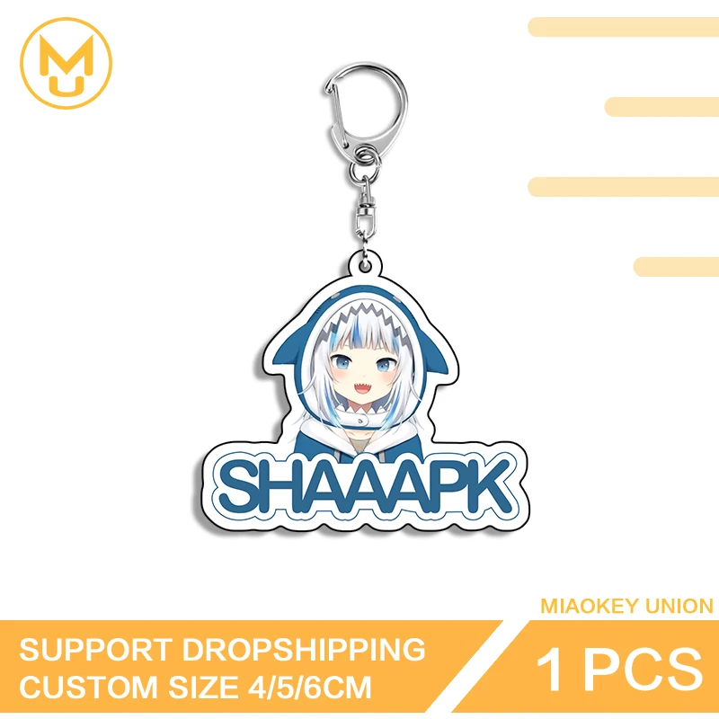 Cute Loli Vtuber Gawr Gura Edgy Chic Pendant Keychain Creative Lightweight Peripherals Accessories Suitable For Toys Hobbies
