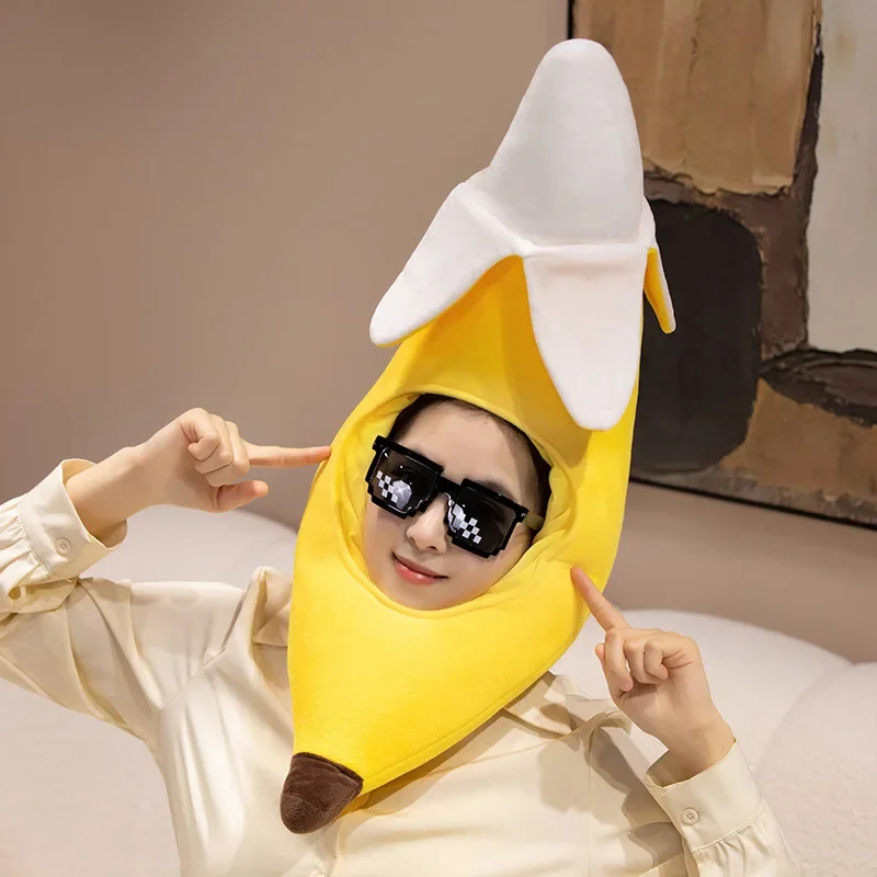 

Banana Hat Cute Hat Novelty Plush Hat Party Hat Costume Hat Halloween Costume Role
