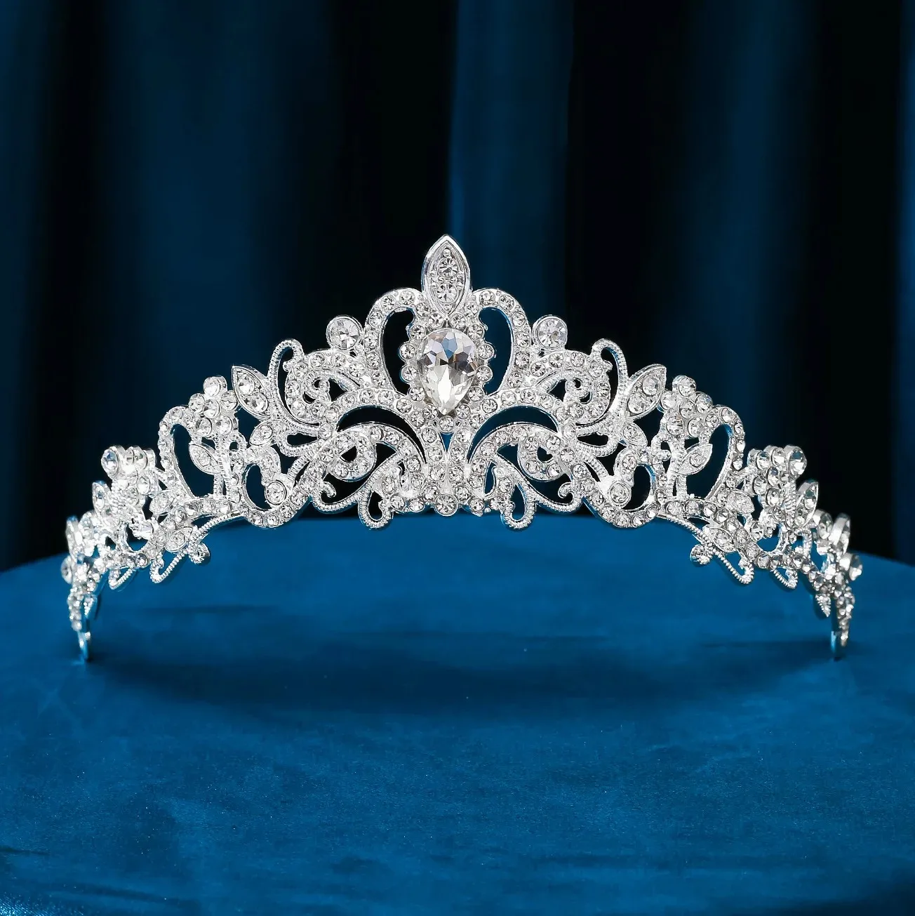 Luxe Prinses Kroon Voor Meisjes Hoofdtooi Marokkaanse Bruiloft Hoofd Sieraden Haaraccessoires Handgemaakt Strass Tiara Juwelen Geschenken